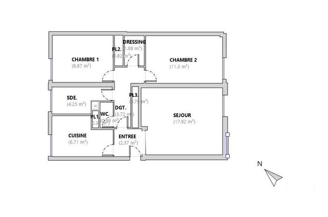 Appartement T3 à vendre - 3 pièces - 59.85 m2 - MARSEILLE - 13008 - PROVENCE-ALPES-COTE-D-AZUR - Century 21 Can Transactions