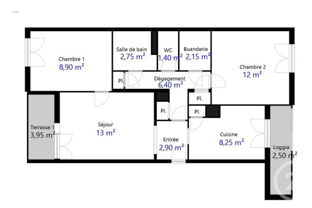 Appartement T3 à vendre - 3 pièces - 57.75 m2 - MARSEILLE - 13008 - PROVENCE-ALPES-COTE-D-AZUR - Century 21 Can Transactions
