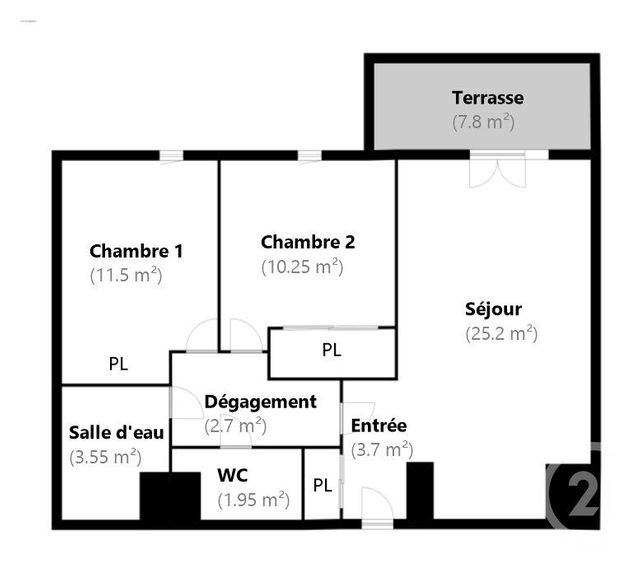Appartement T3 à vendre - 3 pièces - 58.85 m2 - MARSEILLE - 13009 - PROVENCE-ALPES-COTE-D-AZUR - Century 21 Can Transactions