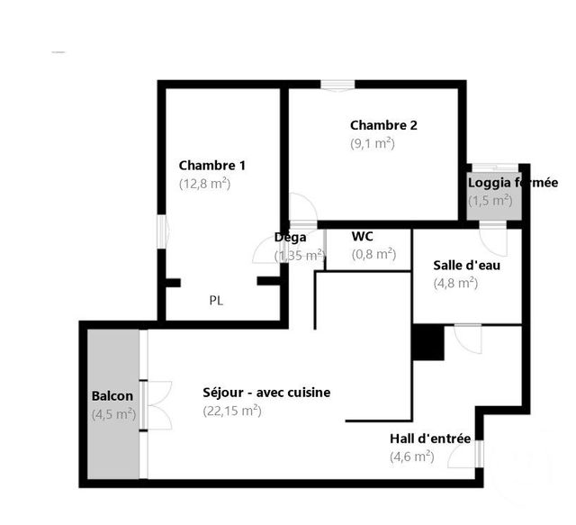 Appartement T3 à vendre - 3 pièces - 55.6 m2 - MARSEILLE - 13008 - PROVENCE-ALPES-COTE-D-AZUR - Century 21 Can Transactions