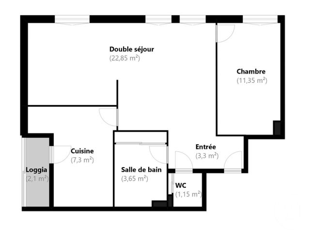 Appartement T2 à vendre - 3 pièces - 50.0 m2 - MARSEILLE - 13008 - PROVENCE-ALPES-COTE-D-AZUR - Century 21 Can Transactions